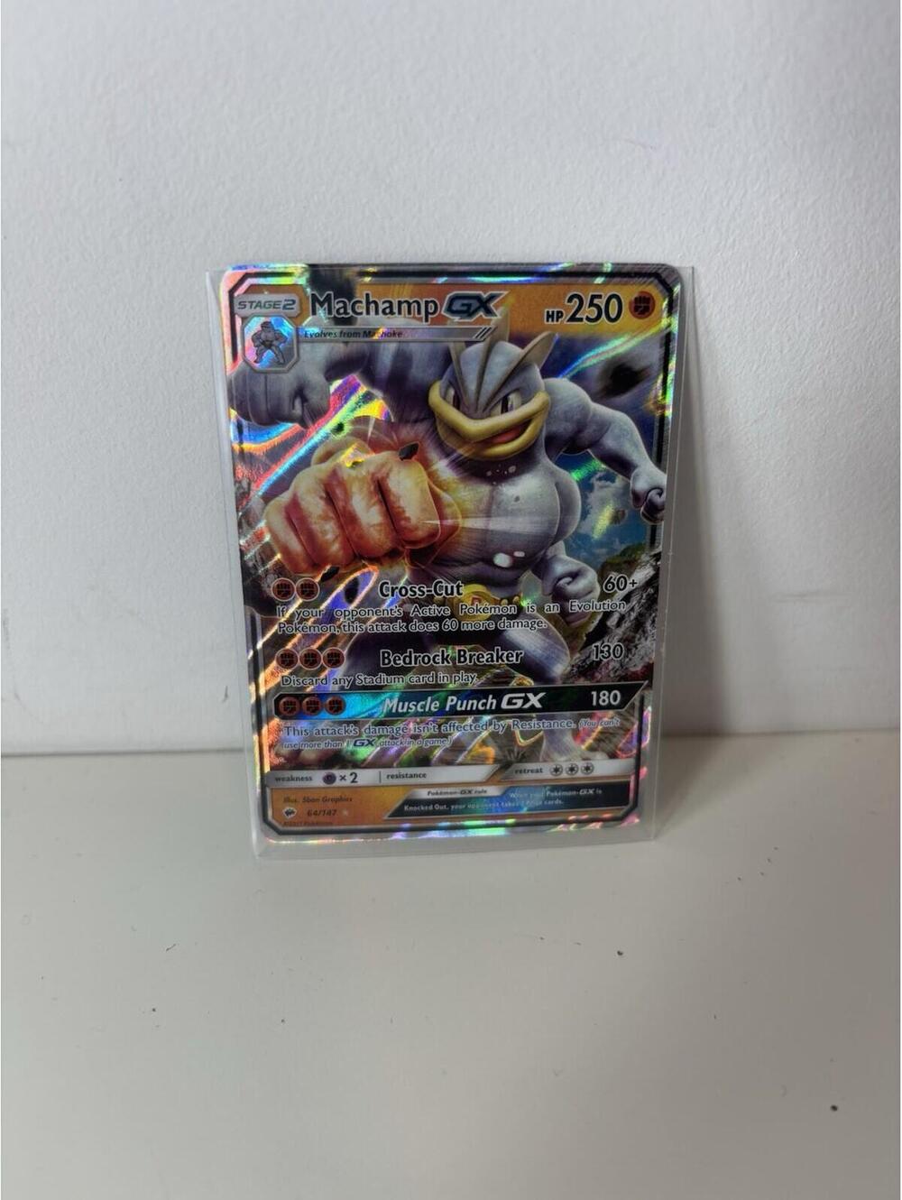 Machamp GX ULTRA RARE 64/147 SM Burning Shadows Pokemon HOLO NM 2017